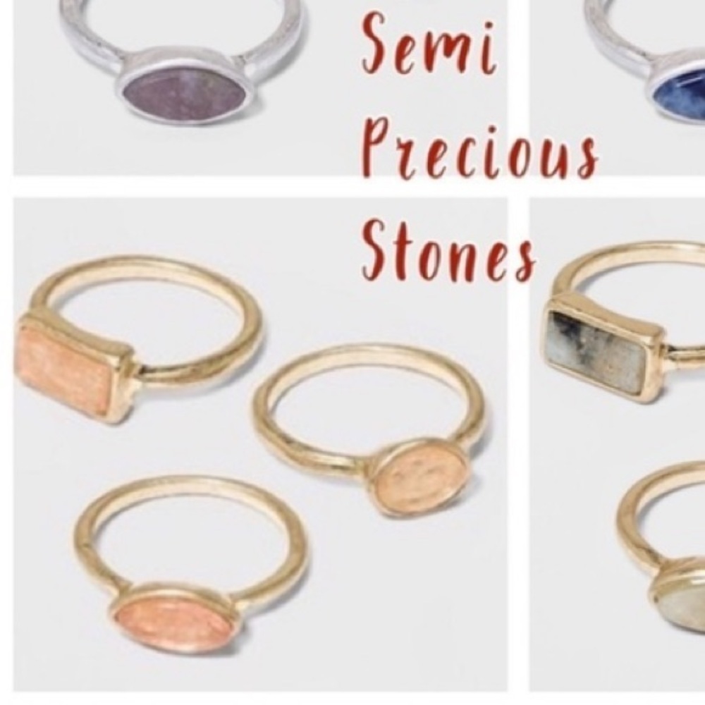*3 For 20* Semi Precious Stones 3 Ring Set- Moonstone